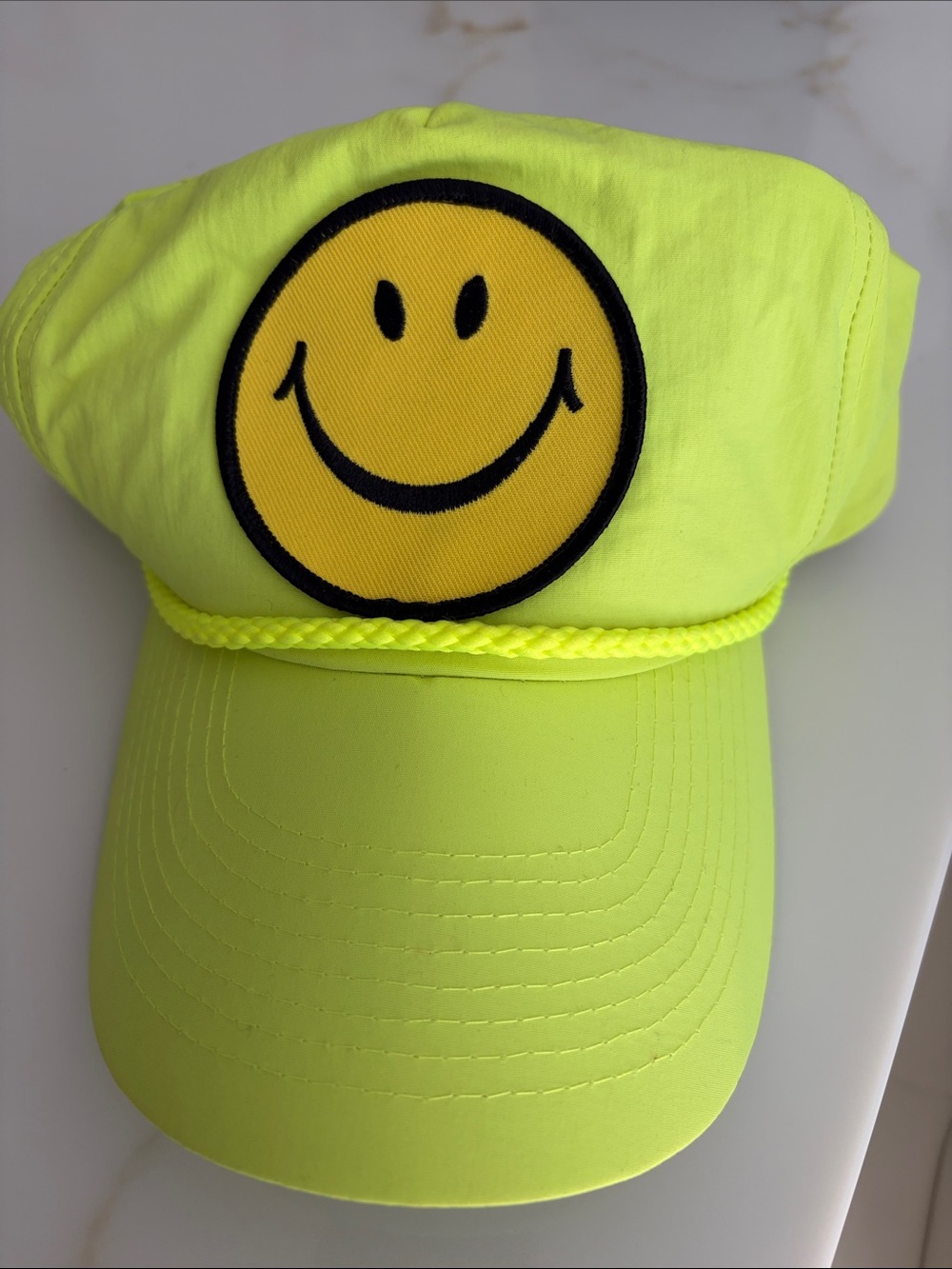 Neon Yellow Smiley Face Cap aviator nation